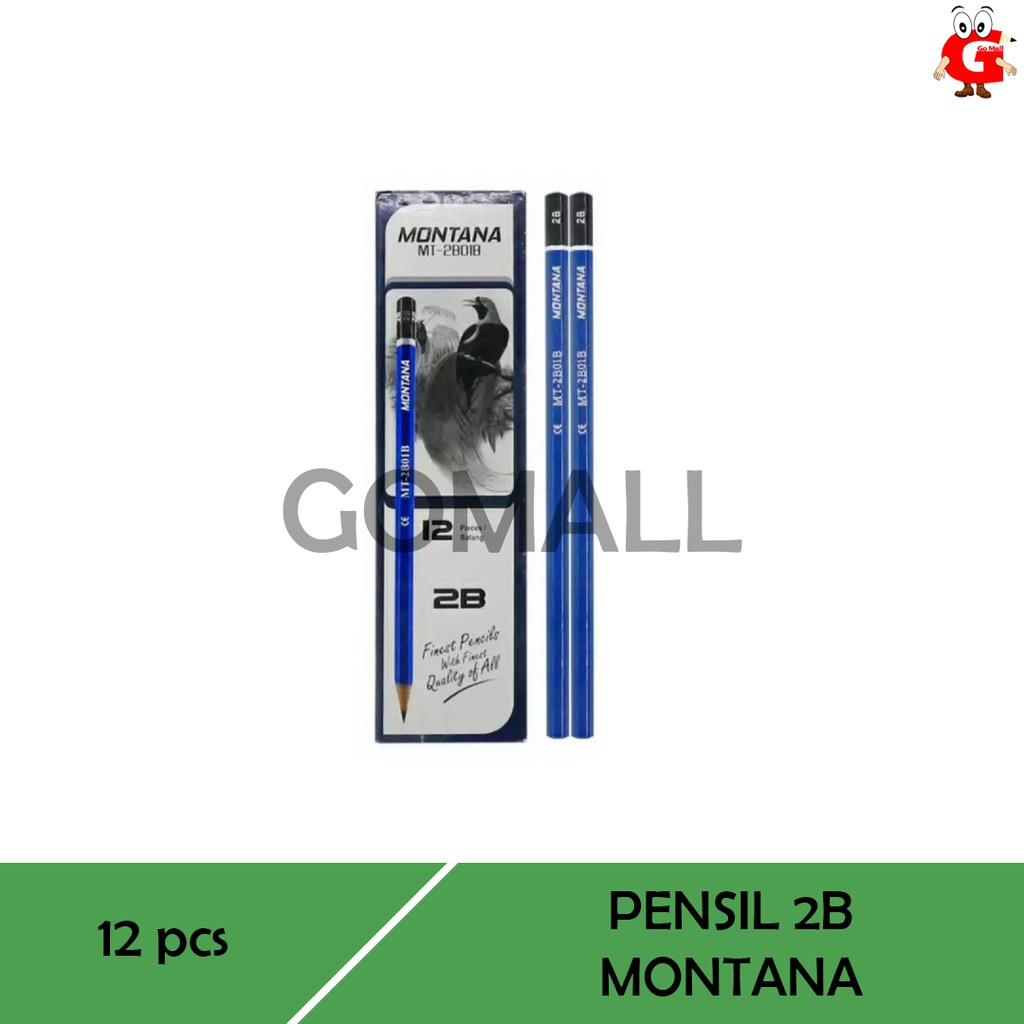 

Pensil 2B Biru Montana 12pcs