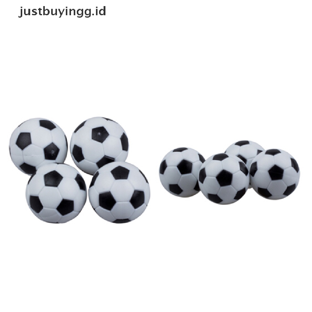 Justbuyingg.Id 4pcs Bola Foosball 32mm Bahan Plastik Warna Hitam &amp; Putih