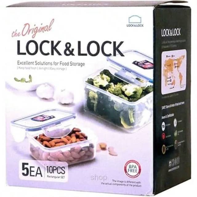 Lock n Lock Gift Set 5p 5pcs Putih HPL815SG5 Kado Hampers LocknLock