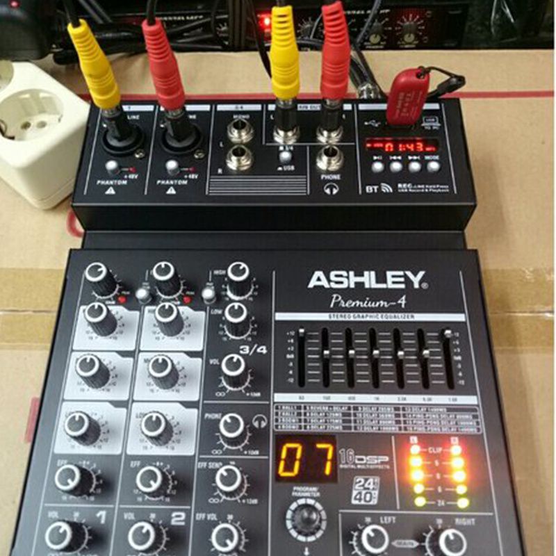 Mixer Ashley 4 Channel  / Mixer  Premium 4 Channel Bluetooth With Soundcard Original