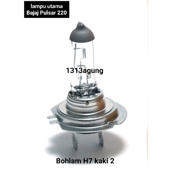 Lampu H7 55watt 12V bajaj Pulsar 220 Ninja250 (kaki 2)