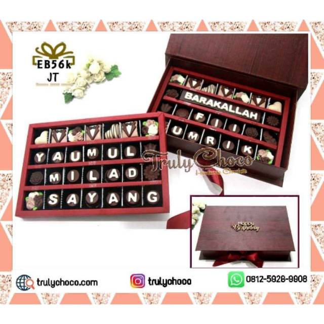 

Kado ulang tahun special coklat trulychoco dengan box elegant