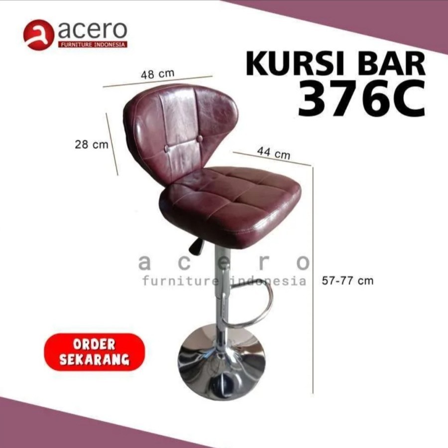 kursi bar stoll kursi hidrolik Kursi mini bar - Hitam