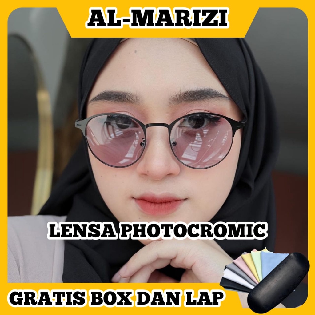 KACAMATA PHOTOCROMIC ANTIRADIASI 2 IN 1 PHOTOCHROMIC PRIA WANITA FRAME LENSA PREMIUM KOREAN STYLE