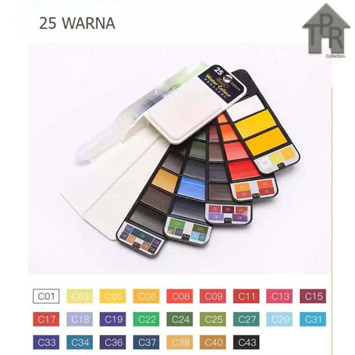 Set Cat Air Solid Pigment / Water Color Paint 18/25 warna - FD18/25