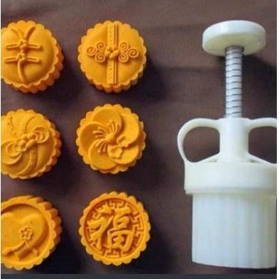 2pc cetakan nastar jumbo taiwan FU  chongsam imlek press 30gr / 50gr cake mould besar tekan mooncake