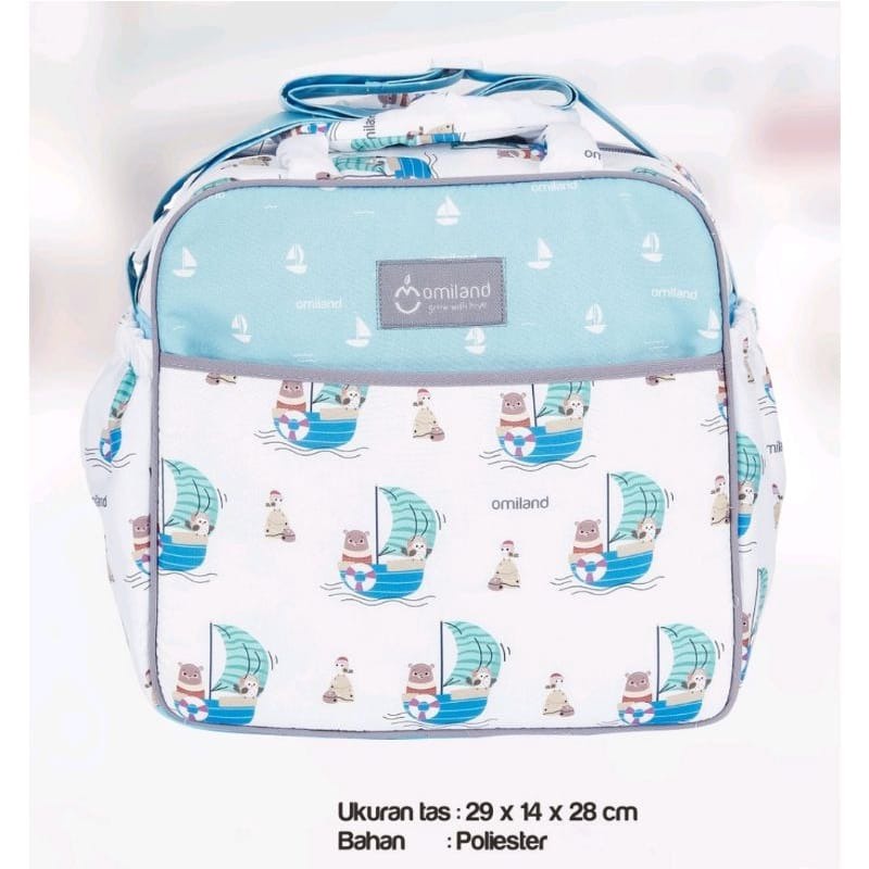 Omiland Tas Bayi Kecil / Medium / Besar Saku Print Sailor Series