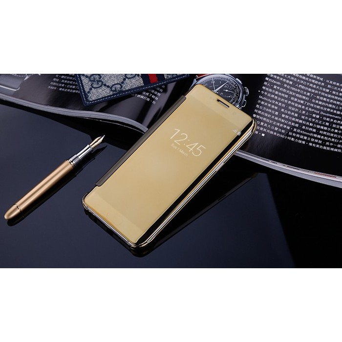 Samsung C9 Pro Smart Flip Slim View Mirror Hard Case