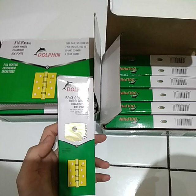 Engsel Pintu Jendela 5  Inch Putih Kuning Emas Chrome Stainless