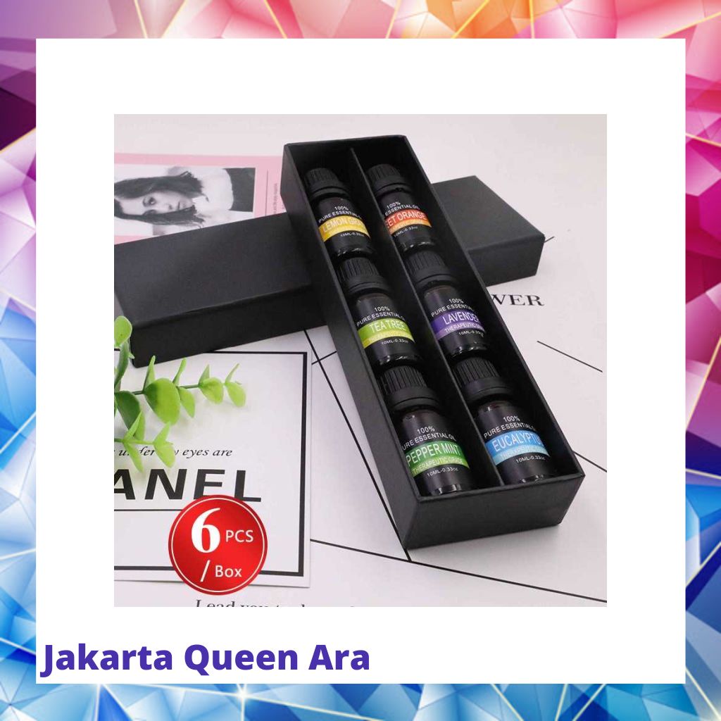 Eighteen Pure Essential Fragrance Oils Minyak Aromatherapy 10ml 6PC