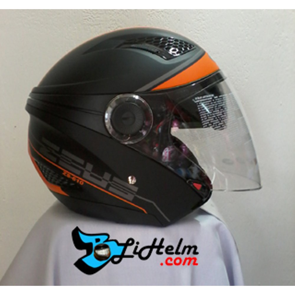 helm ZEUS ZS 610 DOFF BLACK 0017 ORANGE Limited