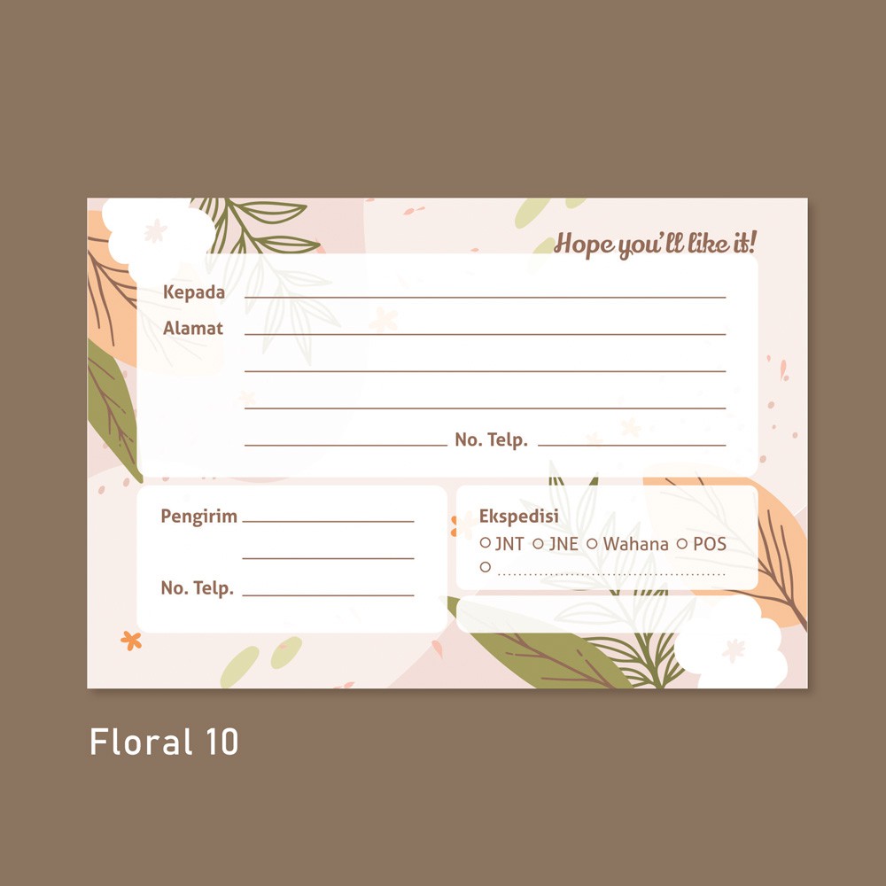 

Stiker Label Pengiriman Olshop Murah - Floral 10