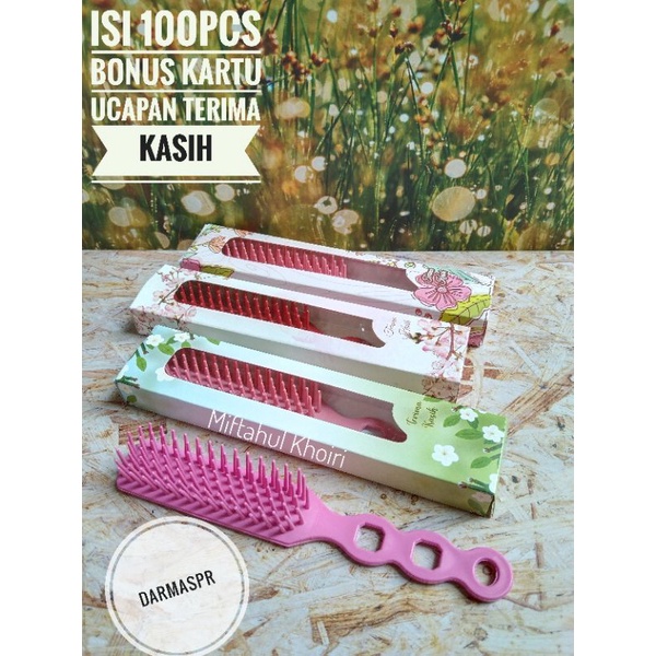 Souvenir 100 Pcs Sisir Sikat Kemasan BOX MOTIF Souvernir Hadiah Pernikahan Sovenir Murah