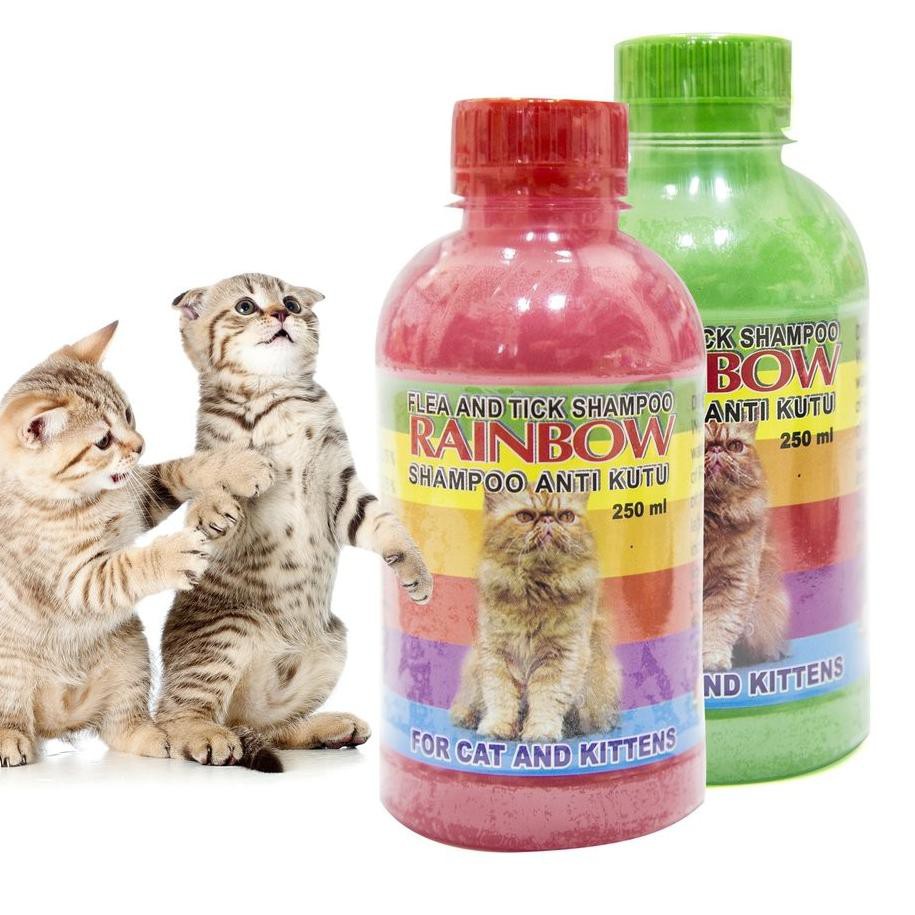 NEW PRODUK  ח RAINBOW SHAMPO - SHAMPO KUCING ANTI KUTU RAINBOW CAT CFD1...