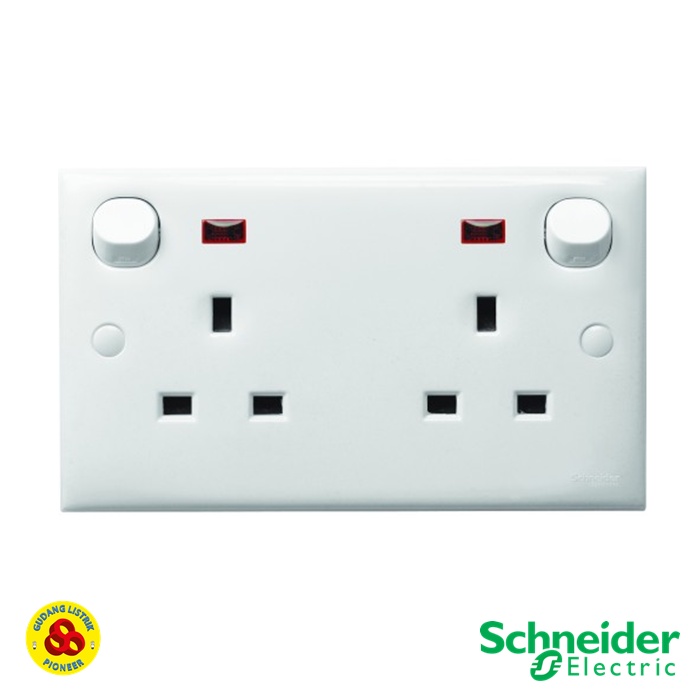 Schneider Stop Kontak AC Classic E25N WE Socket 3P Indikator Lampu Clipsal