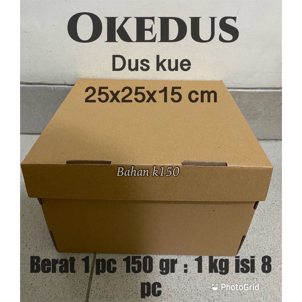 

dus kue 25x25x15 die cut box murah