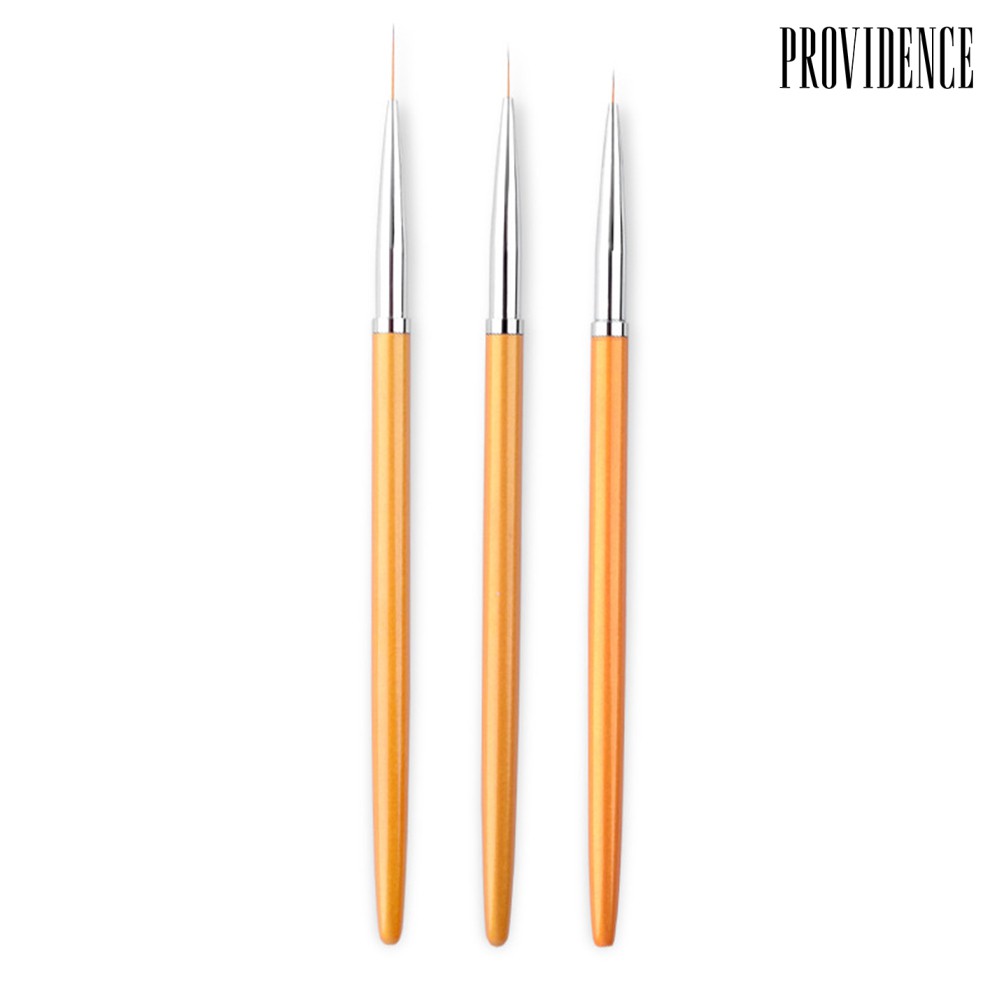 Providence 3Pcs/Set Nail Art Lines Painting Pen Brush Professional Manicure Drawing Tool