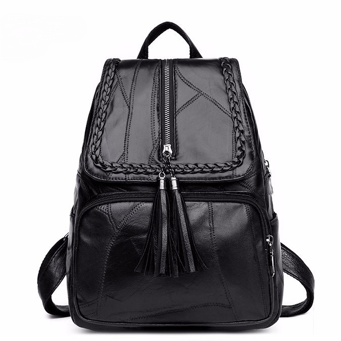 TAS RANSEL WANITA BACKPACK KULIT PREMIUM HITAM TA550B5 KAJESA GENDONG CEWEK KOREA IMPORT PUNGGUNG SEKOLAH KULIAH KERJA BATAM BRANDED KEKINIAN MURAH FASHION REMAJA