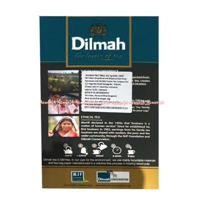 Dilmah Earl Grey 25bag Tea Bag Teh Import Teh Dilmah Blue Biru 25 bag Dil Mah Early Grey Teh Kemasan Sachet