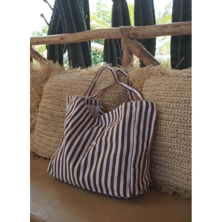 NUDIE BAG MOTIF STRIPE / SALUR TAS  TOTE BAG