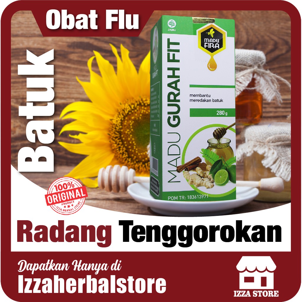 MADU GURAHFIT Obat Flu Madu Herbal Ampuh Menyembuhkan Flu Batuk Radang Tenggorokan ANTI CORONA ORI