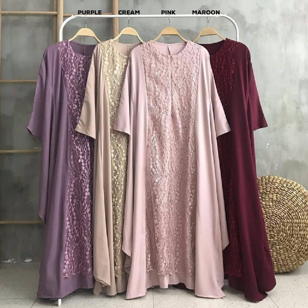 Khadj Hijab - Dress Gamis Muslim Mix Brukat Deanova-6