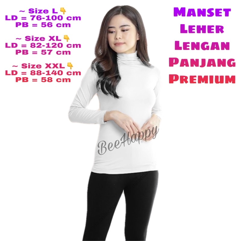 Manset Turtle Neck Lengan Panjang Premium