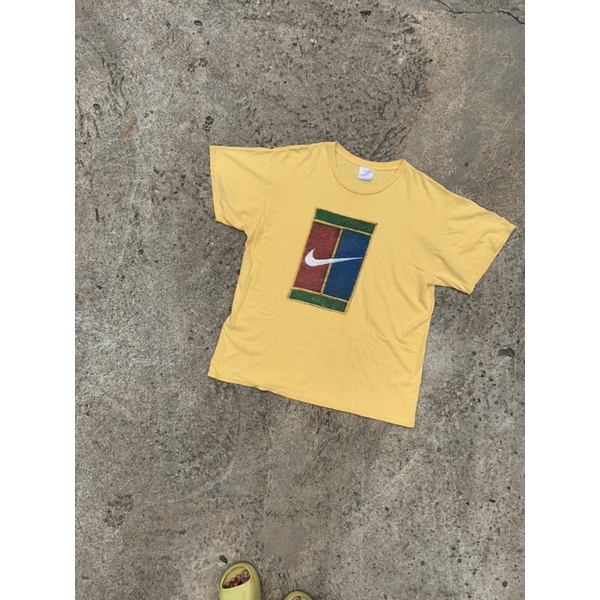 90s Vintage Nike court shirt rare color not carhatt anime kartun nascar