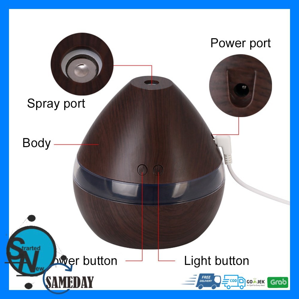 Aroma Therapy Air Humidifier Night Light 300ml