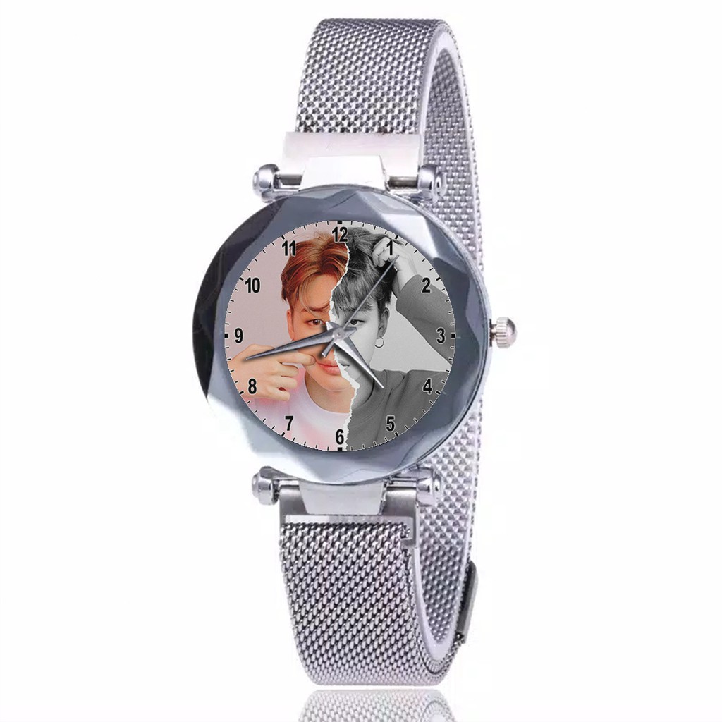 Jam Tangan Wanita Custom - KPOP BTS {JIMIN} Free Box &amp; Batre Cadangan