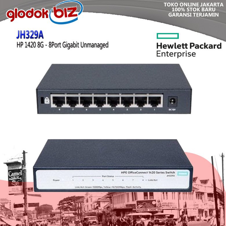 JH329A Switch HP 1420 8G 8Port Gigabit Unmanaged