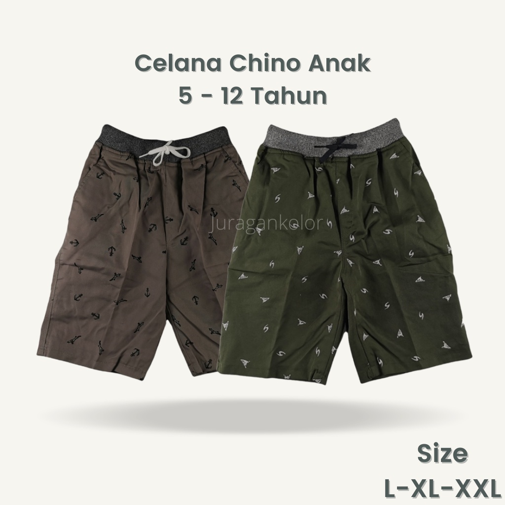 Celana Pendek Anak Cowok Laki-Laki Chino Distro Motif