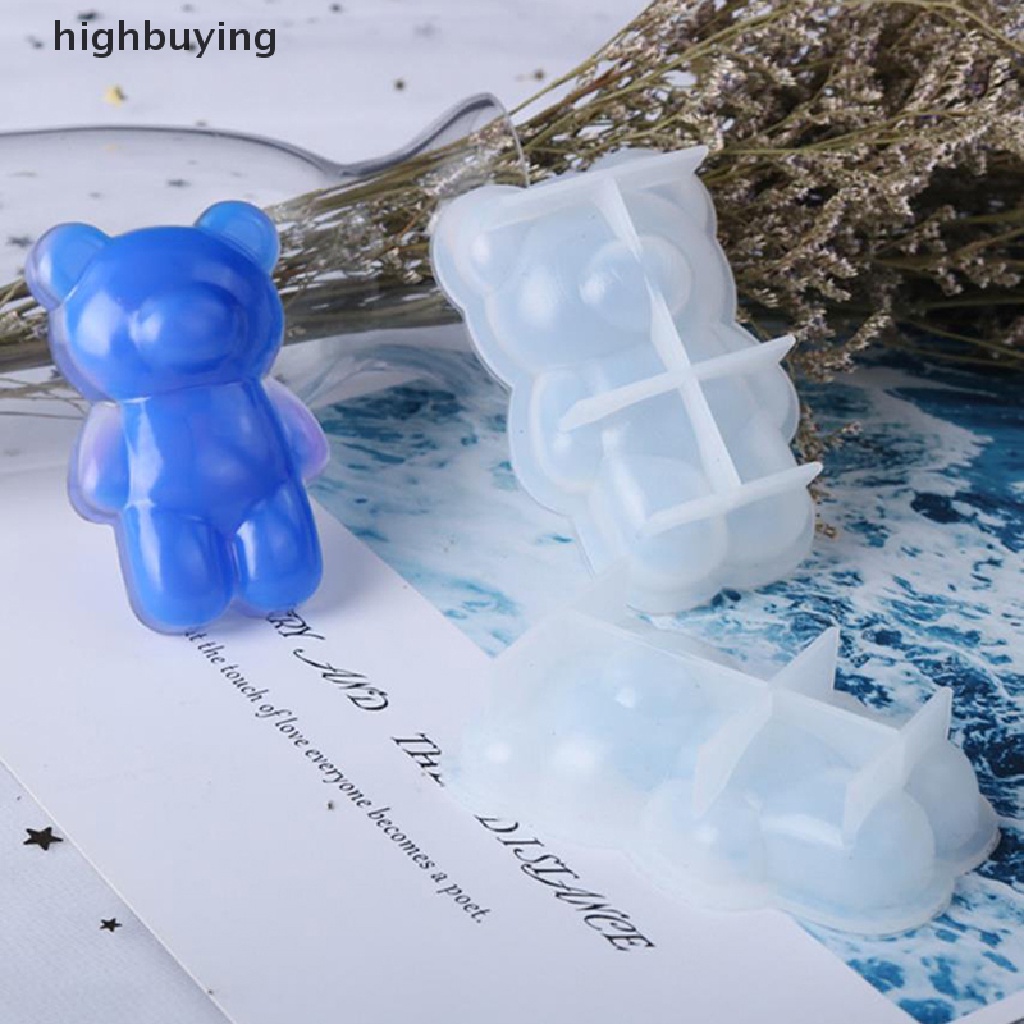 Hbid Cetakan Resin Bentuk Beruang Lucu Bahan Silikon Untuk Membuat Perhiasan DIY