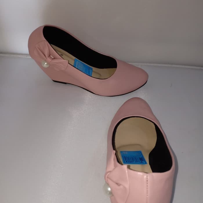 Sepatu Wanita Fashion PANTOPEL WEDGES JS13 SALEM Trend Terbaru cewe Kekinian Ori Modis Murah