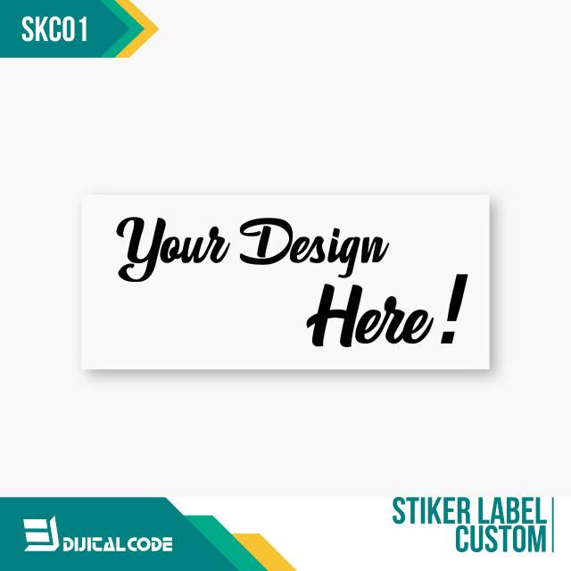 

SKC01 Stiker Label Custom Bentuk Kotak Untuk Kemasan Makanan Kue Minuman Bungkus Plastik