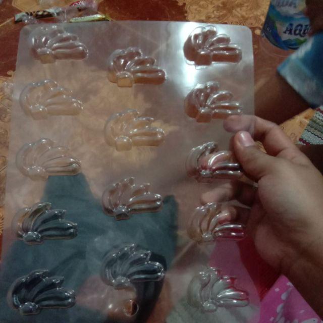 Cetakan Coklat Puding Mika Bentuk Pisang