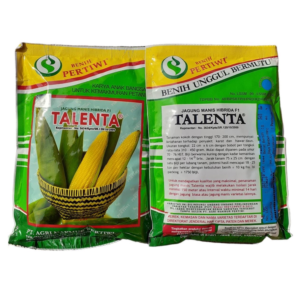 TALENTA 250 Gr Benih bibit jagung manis madu kualitas terbaik benih pertiwi