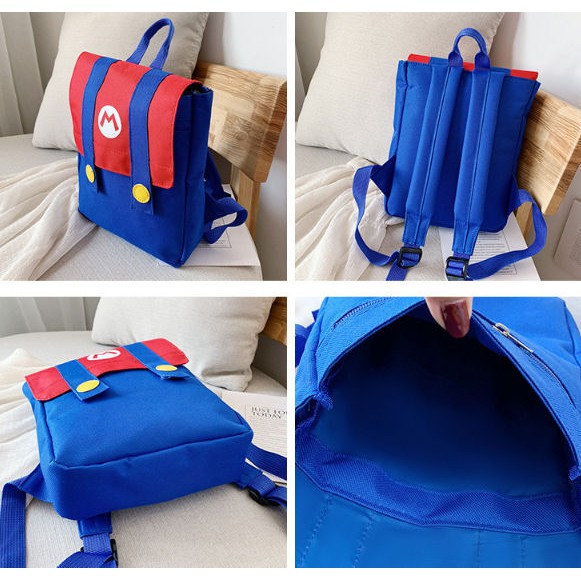 Backpack PAUD PG TK / Ransel Anak Mario / Luigi Impor