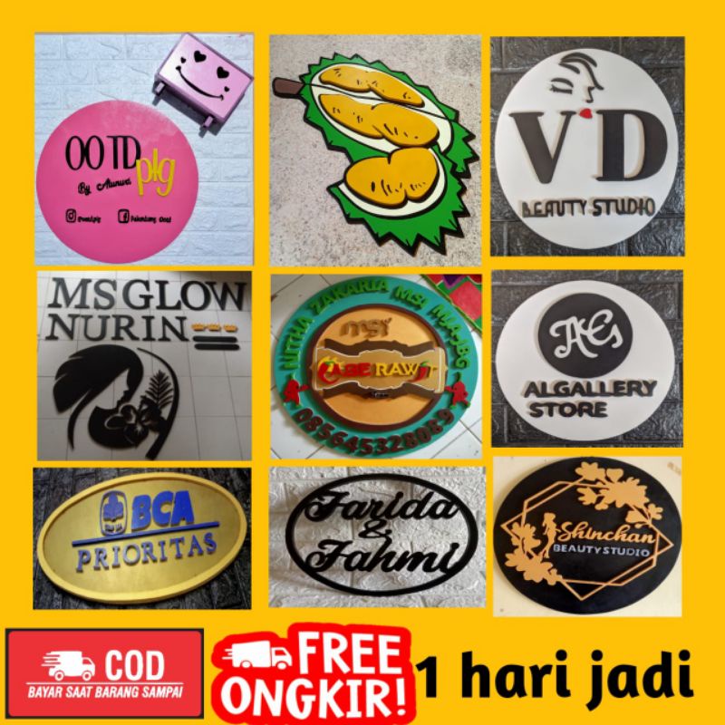 Custom Logo Kayu Dekorasi Toko Logo Kayu Buat Logo Kayu Buat Logo