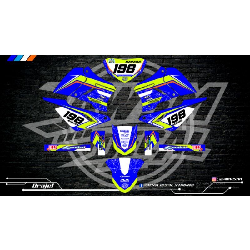 DECAL KSR BIRU HIJAU TERBARU