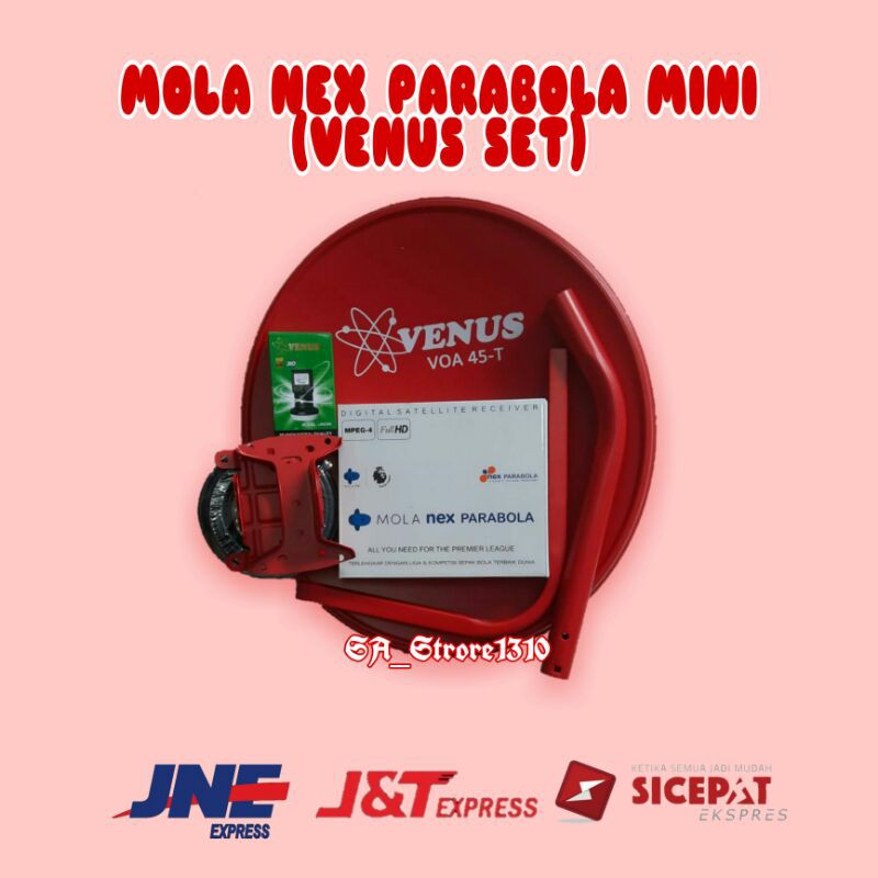 Parabola Mini Venus + Set Receiver Mola Nex Putih