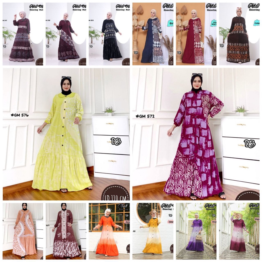 Gamis Twill Ori - Longdress Busana Muslim Terbaru - Korean Mode