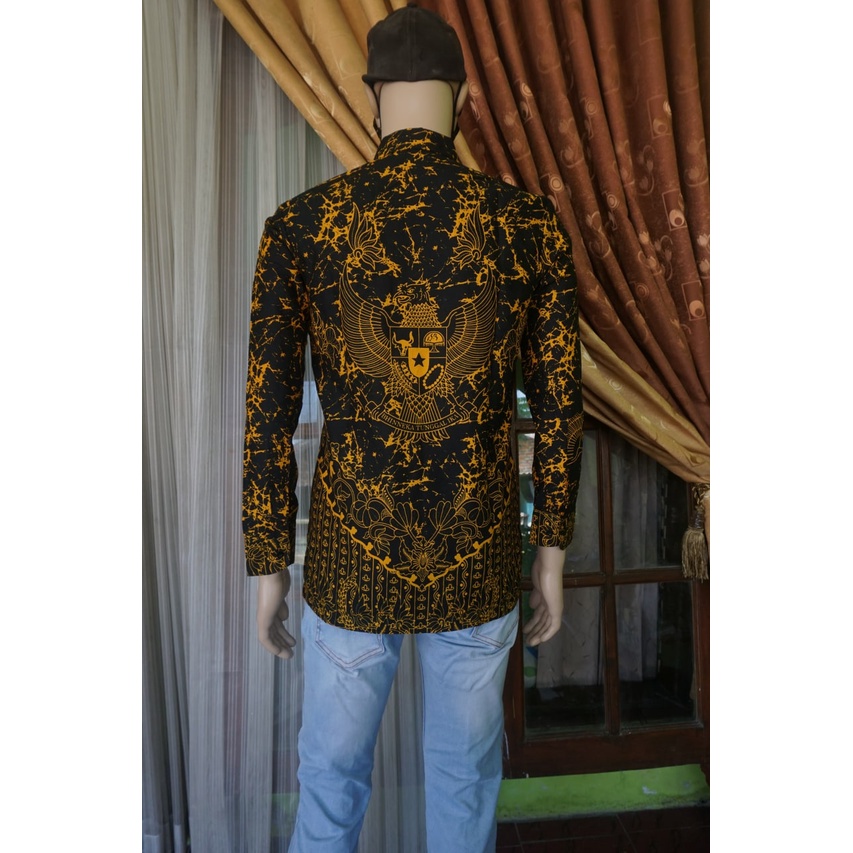 BATIK SLIMFIT Arkana Garuda Special Premium Kemeja Baju Pria Lengan Panjang Motif Elegan Slimfit