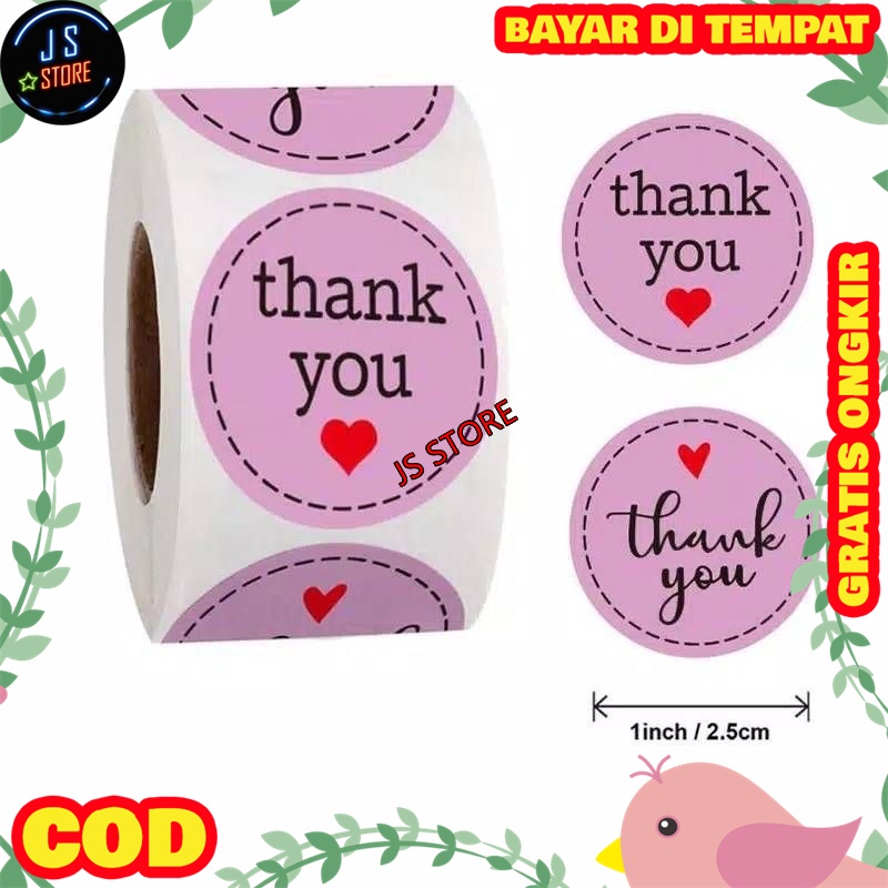 Sticker Kotak GoFood GrabFood Hadiah Souvenir Bulat Thank You TU2878