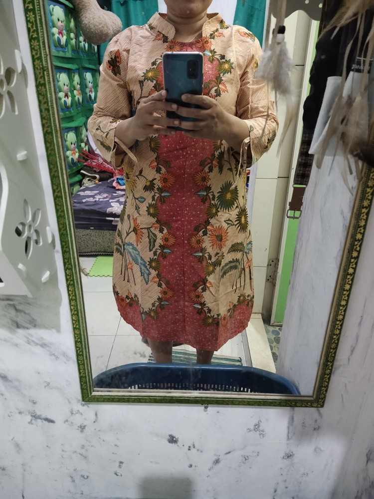 Batik Dolby Dolbi Dobby Doby Tenun Sutra Tulis Katun Atbm Baron Atasan Batik Wanita Sogan Srg308