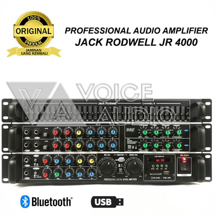 Amplifier Jack Rodwell JR 4000 Ampli Karaoke A4000 BBE Sound Bluetooth