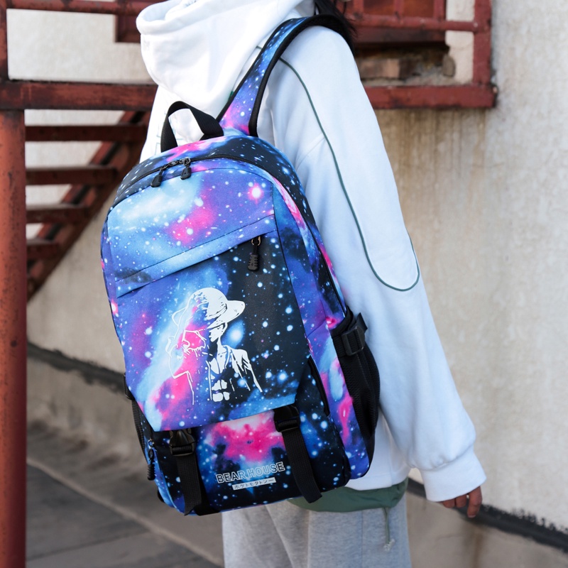 Highland Tas Ransel Pria Luminous Backpack Tas Punggung Sekolah Kerja Tas Kekinian Unisex TR506