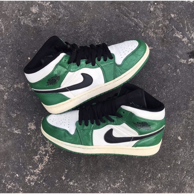 AIR JORDAN 1 MID PINE GREEN SECOND *size 42