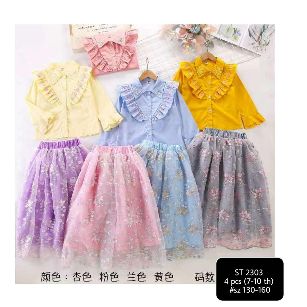 #2303 Setelan Rok Tutu Import Anak Perempuan 7-10 Tahun