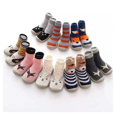 SALE Sepatu Bayi Laki Laki Perempuan Baby Newborn Balita Kids 1 2 Tahun Alas Karet Antislip Prewalker Shoes Baby